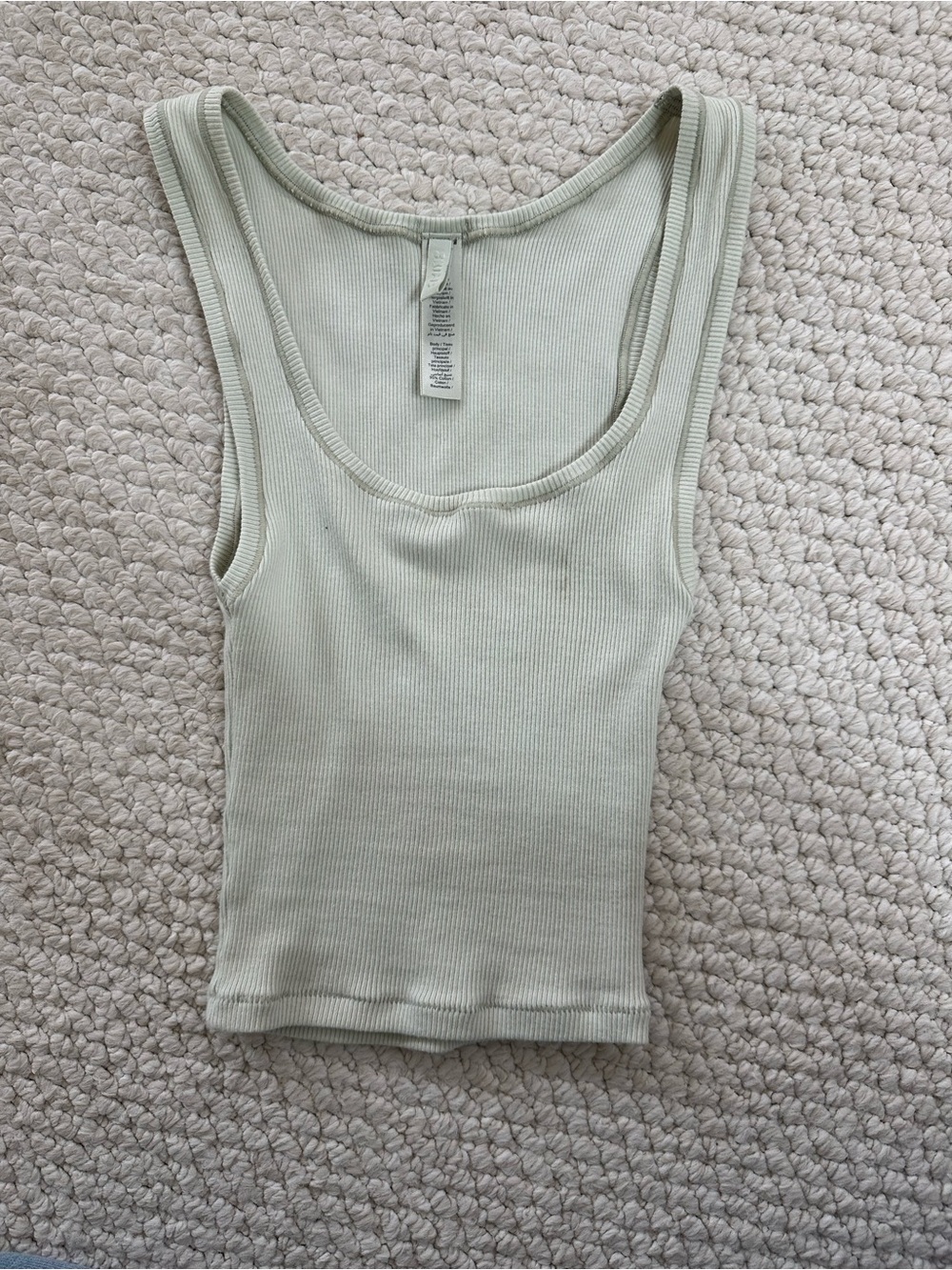 SKIMS green Ribbed Tank Top